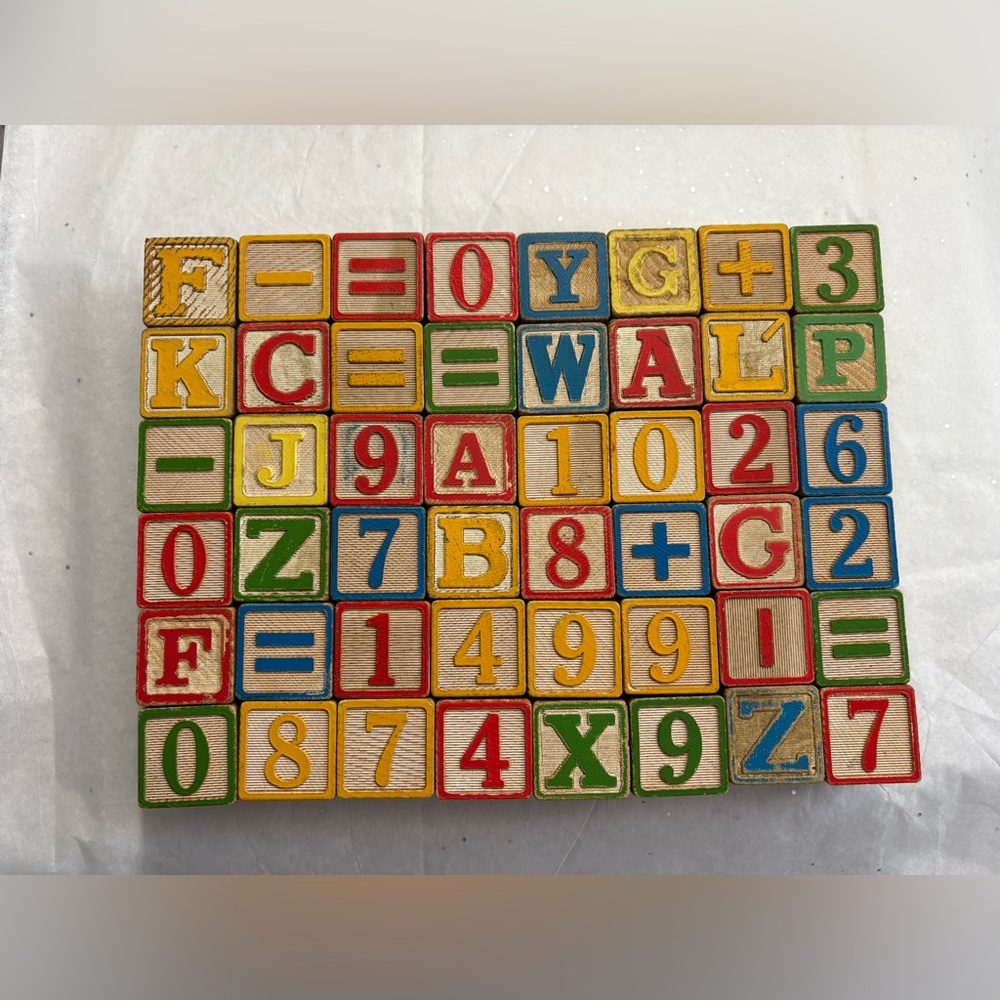 Vintage Wooden Alphabet Blocks